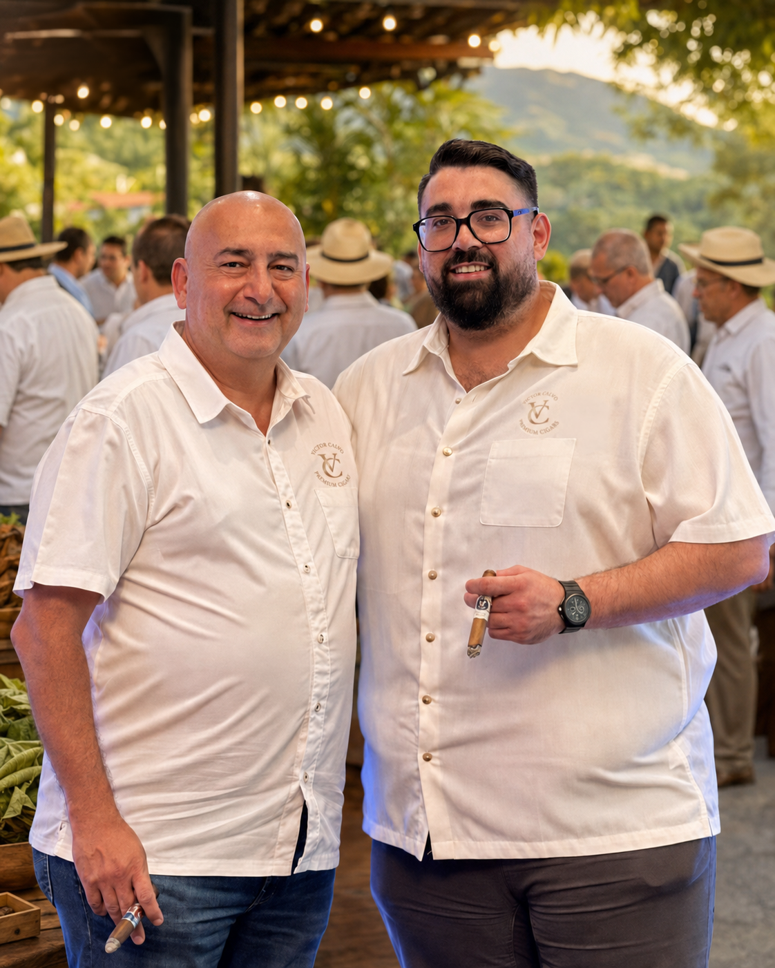 Victor Calvo representatives at a cigar industry event